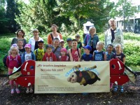Die Hortgruppe der Jean-Paul-Kita Bamberg beim Bienenerlebnistag von BLIB