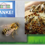 Folie "Danke" im Namen der Bienen!
