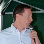 Grußworte von Jobst Giehler (1. Vorsitzender des Förderverein zur Nachhaltigkeit der Landesgartenschau Bamberg 2012 e. V.) zur Eröffnung der Bienen-InfoWabe am 20.09.2015
