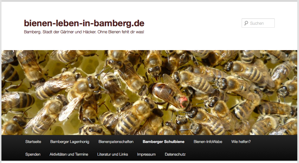 Weblog-Screenshot von Bienen-leben-in-Bamberg.de