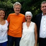 Bienenpatin Felicitas Sauer, Reinhold Burger, Ilona Munique und MdB Andreas Schwarz.