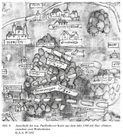 Ausschnitt aus der sog. Puellenhover-Karte von 1568 (St.A.a. Pl 3192; entnommen aus: https://www.zotero.org/ilonamunique/items/collectionKey/5KQPMWGC/itemKey/BANKR95P/q/relikte