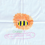 Kinderzeichnung Biene Weltbester Honig von Greta