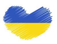 Ukraine Herzflagge