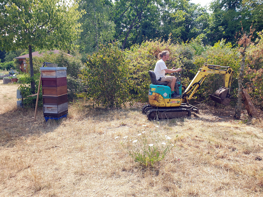 Gartenhausbau an der Bienen-InfoWabe