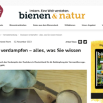 Screenshot Artikel Worms Oxalssäure verdampfen, Biene & Natur