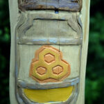 Motiv auf einer Sonnensegel-Steleim Bamberger Bienengarten (Ausführender Thomas Gröhling) am 23.05.2024