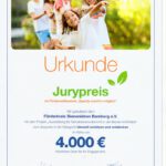 Urkunde Jurypreis "Sparda macht's möglich 2025" für die Bamberger Schulbiene; Urkundenübergabe am 27.02.2025 in Nürnberg durch Stefan Schindler, Vorstand des Sparde-Gewinnsparvereins e. V.