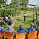Domschule Bamberg, Klasse 2a zum Schulbienen-Unterricht / Schulbienenführung in der Bienen-InfoWabe, Bienen-leben-in-Bamberg.de