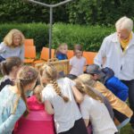 Grundschule Scheßlitz, Klasse 2b zum Schulbienen-Unterricht / Schulbienenführung in der Bienen-InfoWabe, Bienen-leben-in-Bamberg.de