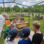 Grundschule Scheßlitz, Klasse 2a zum Schulbienen-Unterricht / Schulbienenführung in der Bienen-InfoWabe, Bienen-leben-in-Bamberg.de