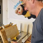 Verarbeitung der Honigernte Bienenweg 2025, Sondertermin Honigernte- und Schleudertage (Bienen-leben-in-Bamberg.de)