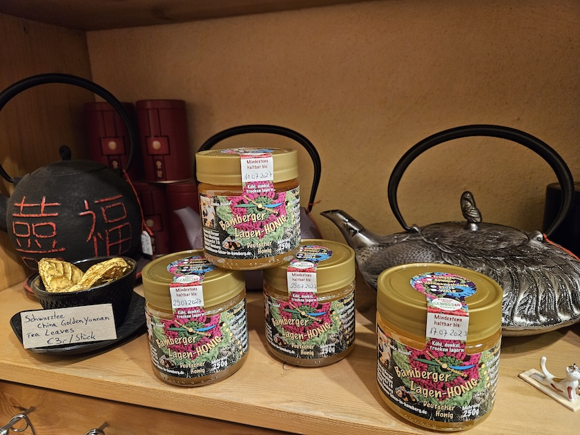 Bamberger Lagenhonig im Teehaus Scharnke, Lange Straße 32, Bamberg