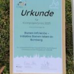 Urkunde zum "MitMachKlima" Kleinprojektpreis 2025 für Initiative Bienen-leben-in-Bamberg.de