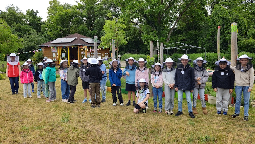 Grundschule Forchheim-Reuth, Klasse 3a zum Schulbienen-Unterricht / Schulbienenführung in der Bienen-InfoWabe, Bienen-leben-in-Bamberg.de