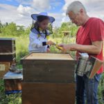 Öffentliche Honigernte zur BIWa-Sonntagsöffnung am Bienenweg in Bamberg / Iniative Bienen-leben-in-Bamberg.de